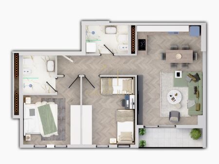 Shitet Apartamnet 2+1 tek Univers City