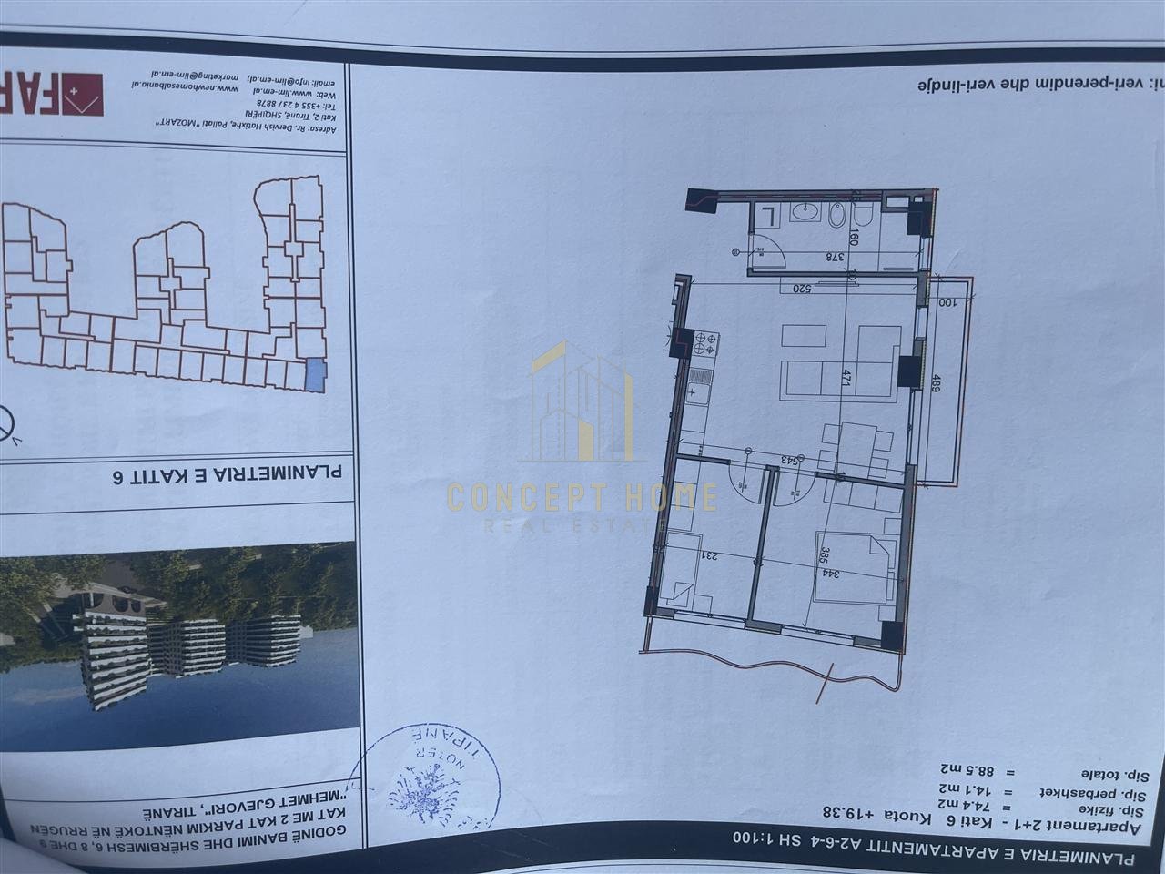Appartamento 2+1 in vendita a Paskuqan, Tirana - €95.000 | 88,5 m²