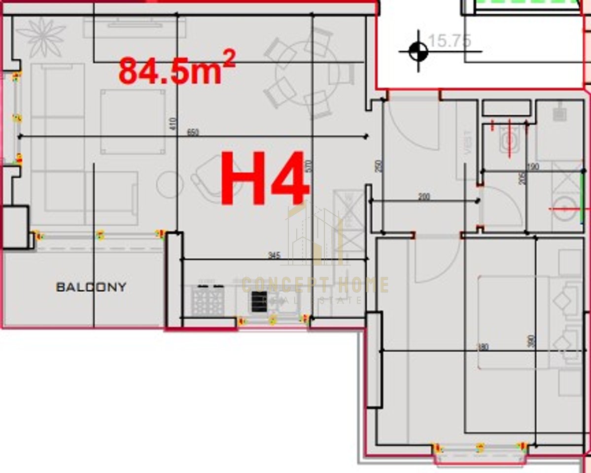 Appartamento 1+1 in Vendita a Lago Asciutto, Tirana - 185.900€ | 84,5 m²