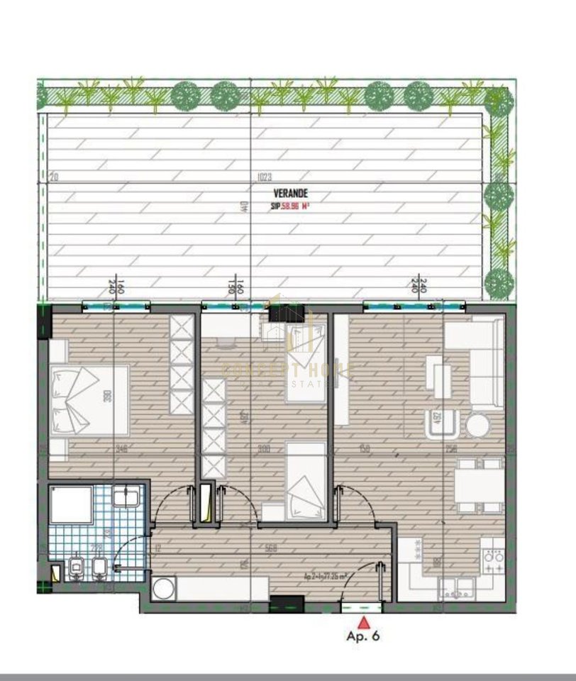 Vendesi appartamento 2+1 + Veranda a Univers City