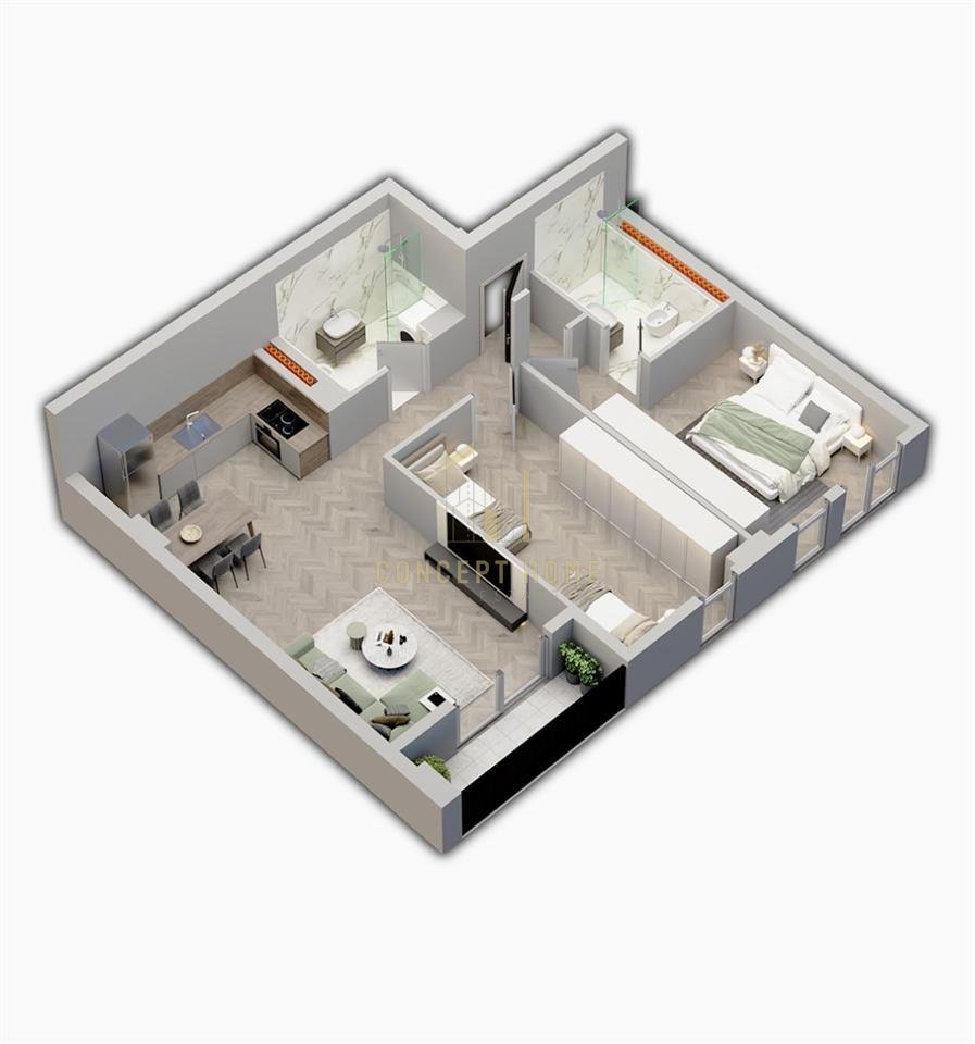 Apartment 2+1+2 for sale at Univers City