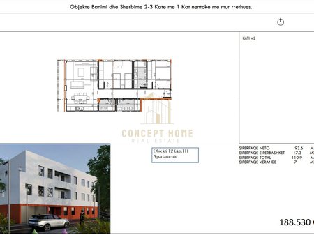 Vendesi appartamento 2+1+2 a Mjull-Bathore