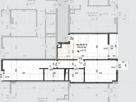 Apartament 2+1+2 Për Shitje në Ish fusha aviacionit, Tiranë - 167,500€ | 114.37 m²