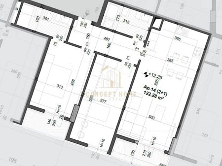 Apartament 2+1+2 për Shitje në Ish Fusha e Aviacionit, Tiranë - 179,000€ | 122.28 m²