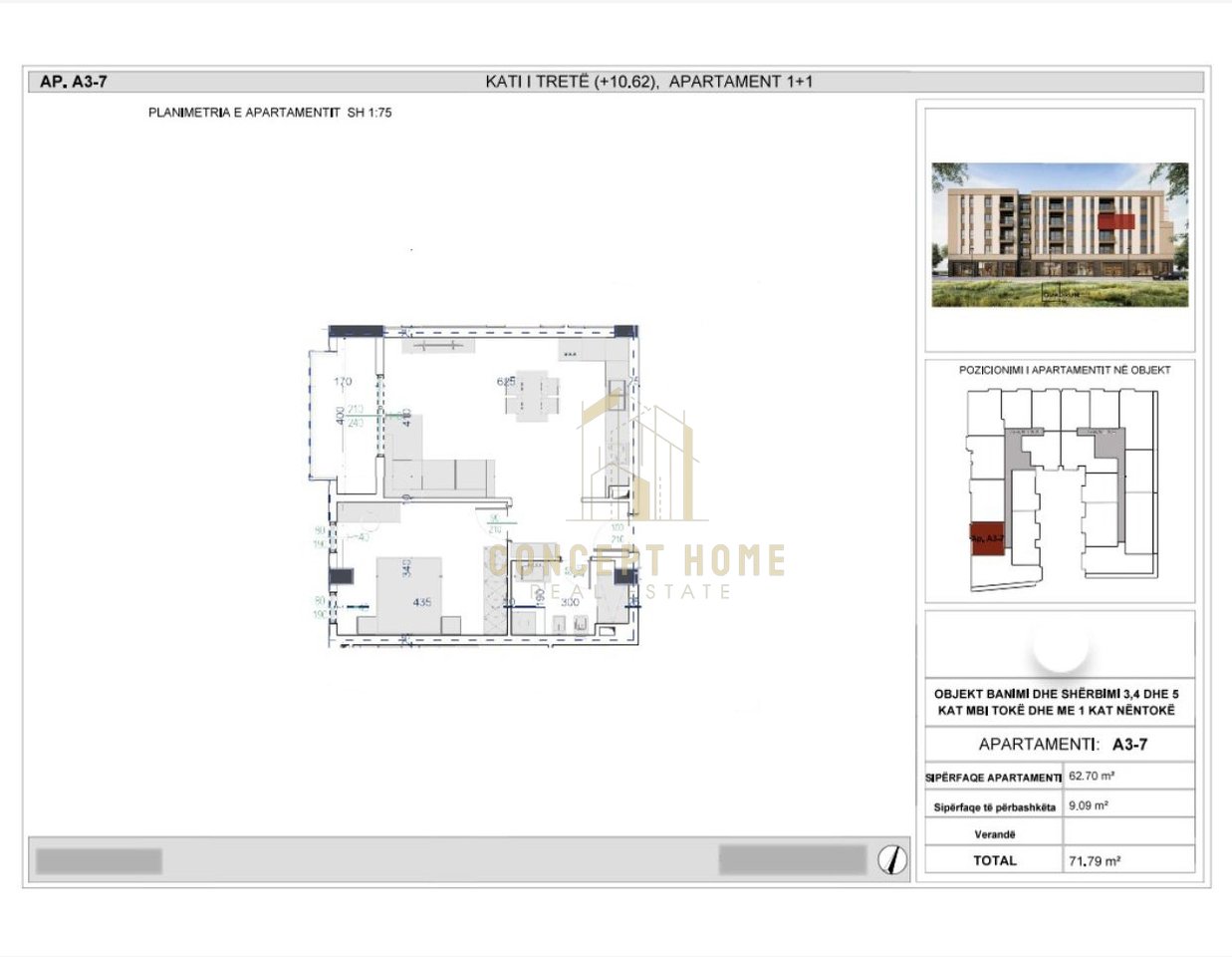 Vendesi Appartamento 1+1 a Kamez