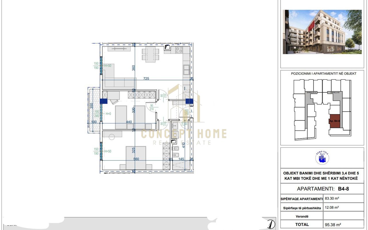 Vendesi Appartamento 2+1 a Kamez