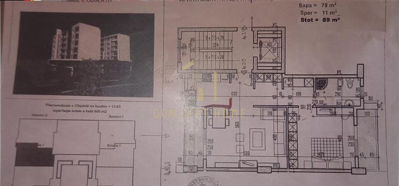 Shitet Apartament 1+1 i konvertuar ne 2+1 ne Kamez