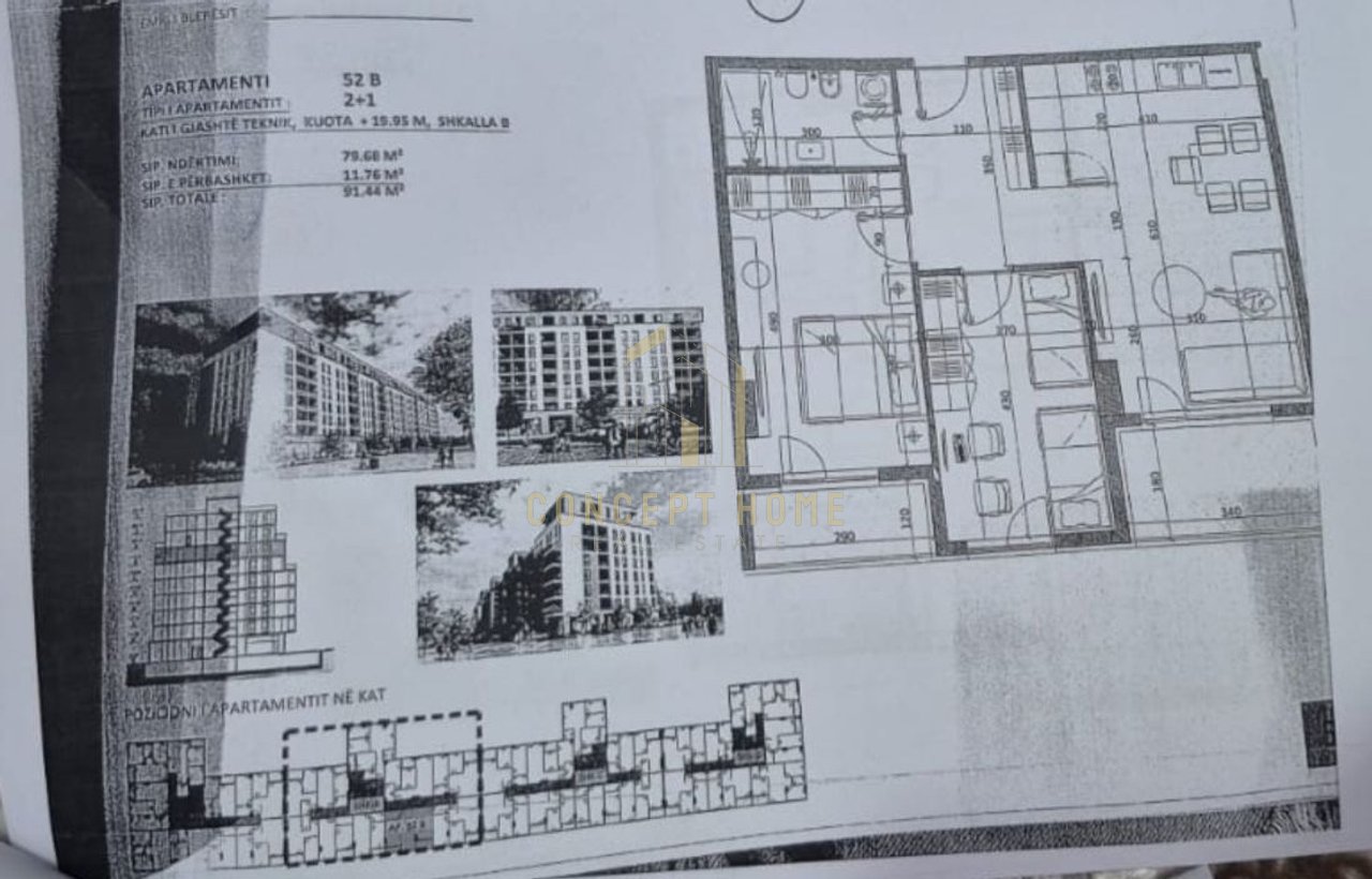 Appartamento 2+1 in vendita a Kamez