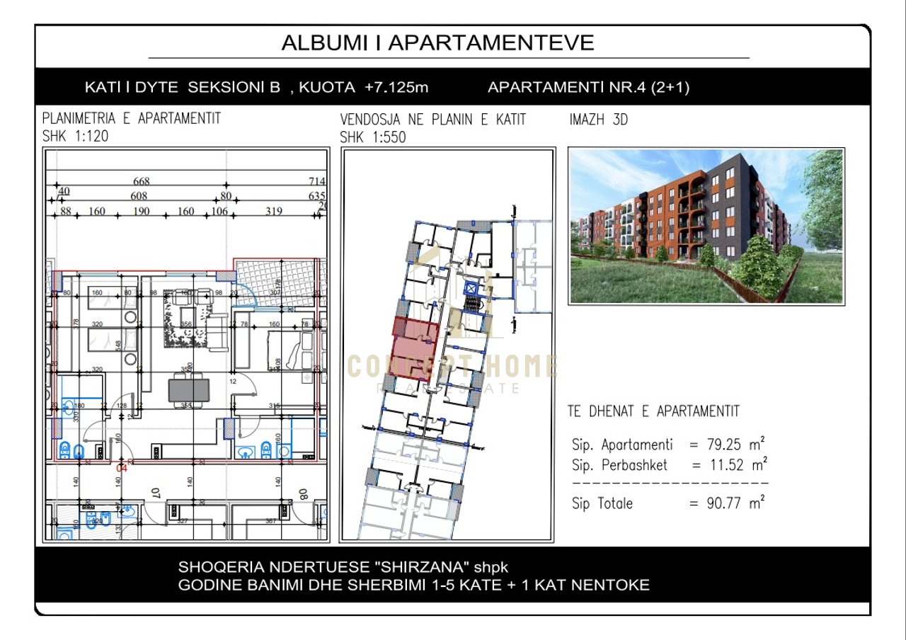 Appartamento 2+1+2 in vendita a Paskuqan, Tirana - 90.770€ | 90,77 m²
