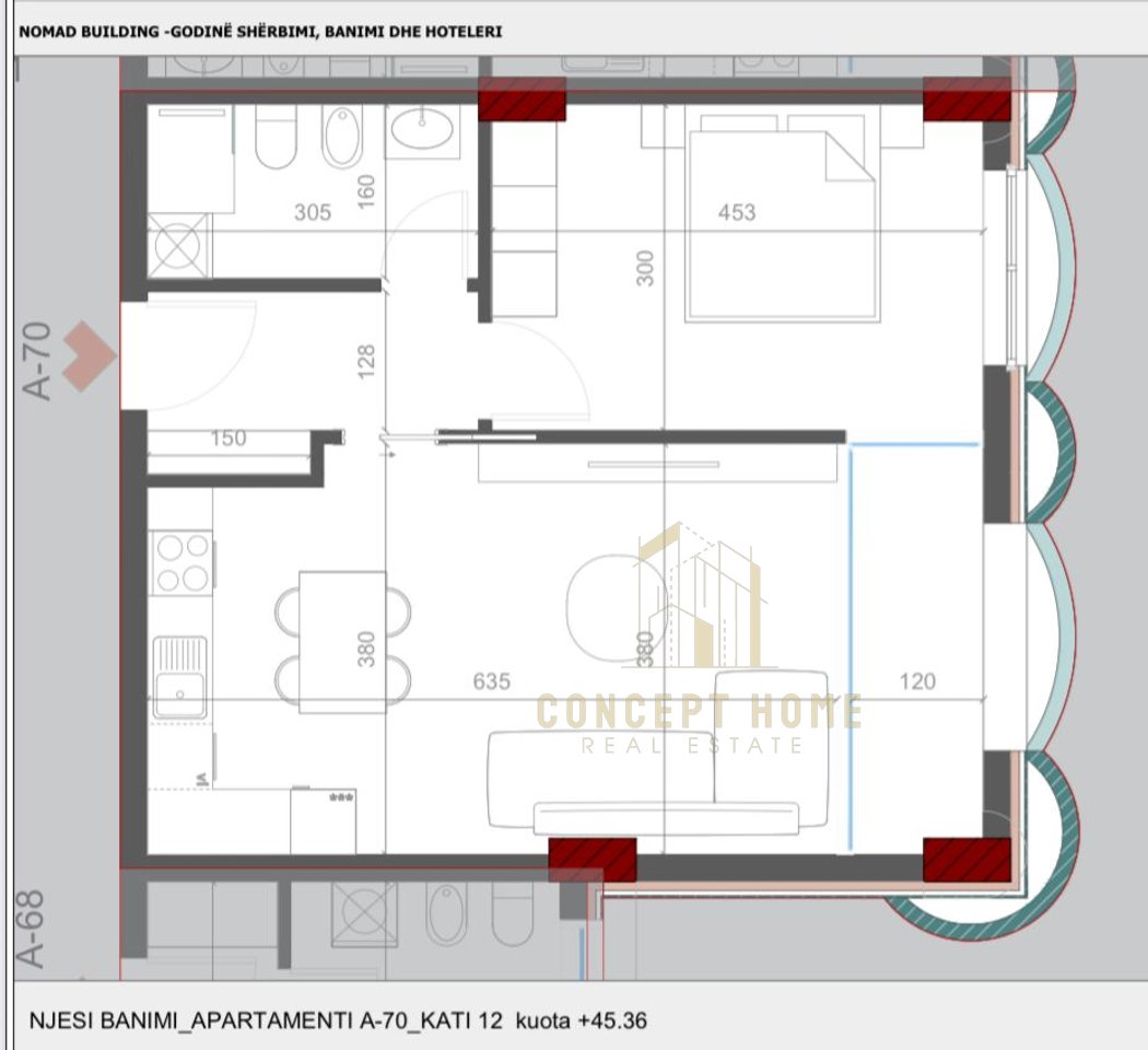 Appartamento 1+1 in vendita a 21 Dhjetori/Via Kavaja, Tirana - 206.000€ | 82,4 m²