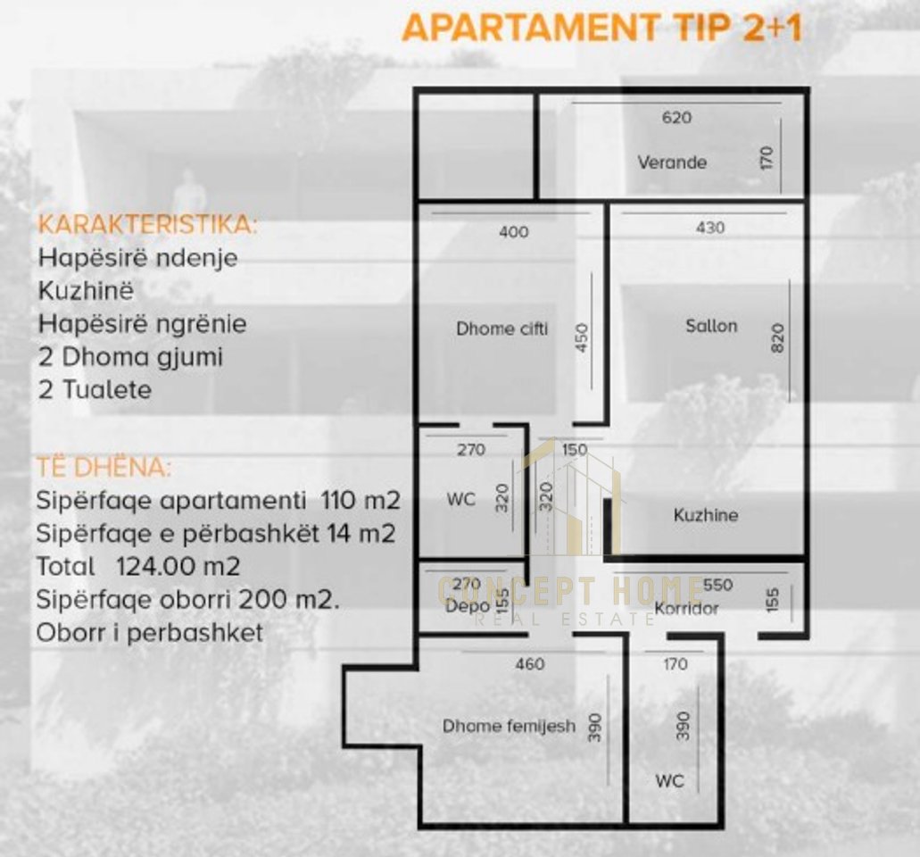 Appartamento 2+1 in Vendita a Farkë, Tirana - 144.282€ | 124 m²