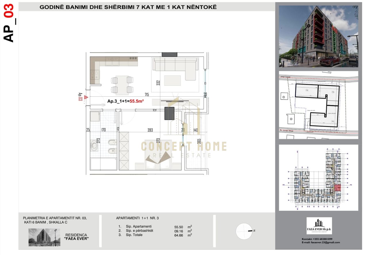 Appartamento 1+1 in Vendita a Paskuqan, Tirana - 90.524€ | 64,66 m²