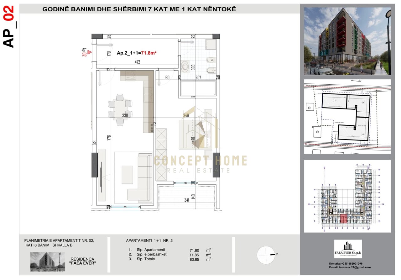 Appartamento 1+1 in Vendita a Paskuqan, Tirana - 117.110€ | 83,65 m²