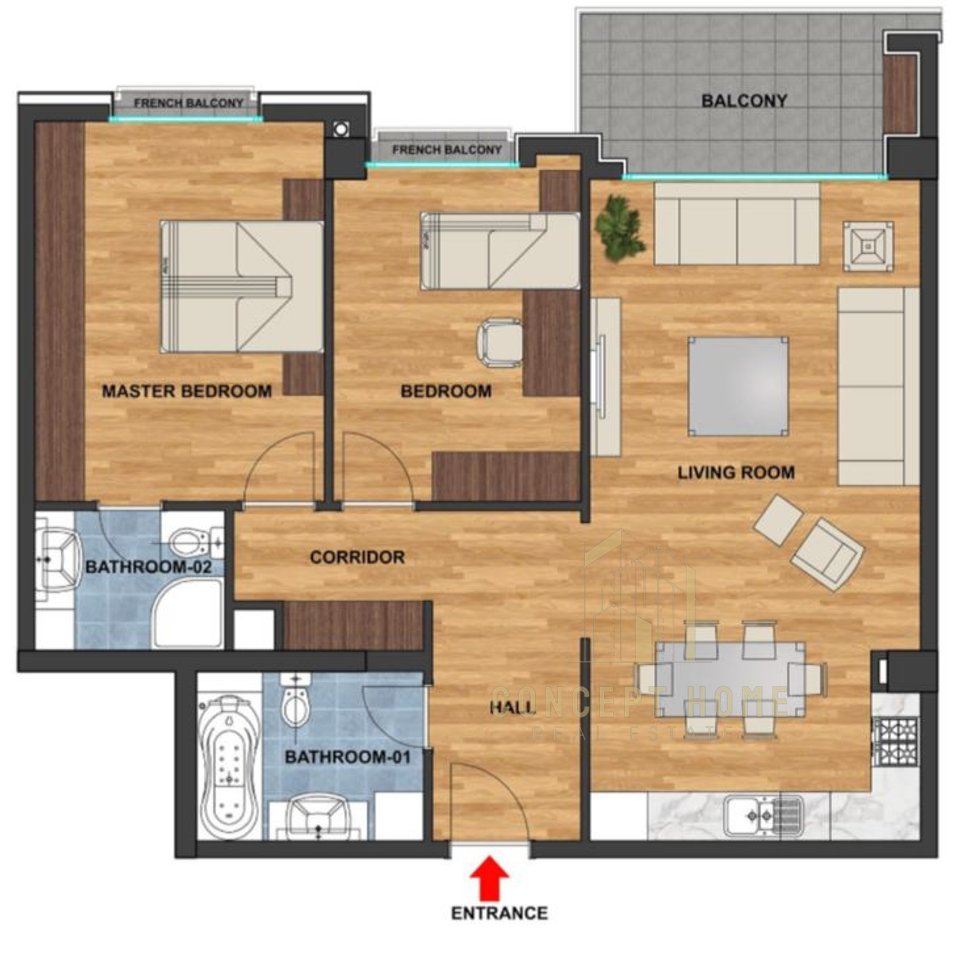 Apartament 2+1 Në Shitje në Liqeni i Thatë, Tiranë - 308,300€ | 116.34 m²