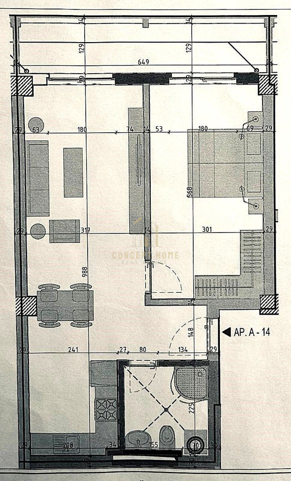 Jepet me qera Apartament 1+1 ne Kombinat