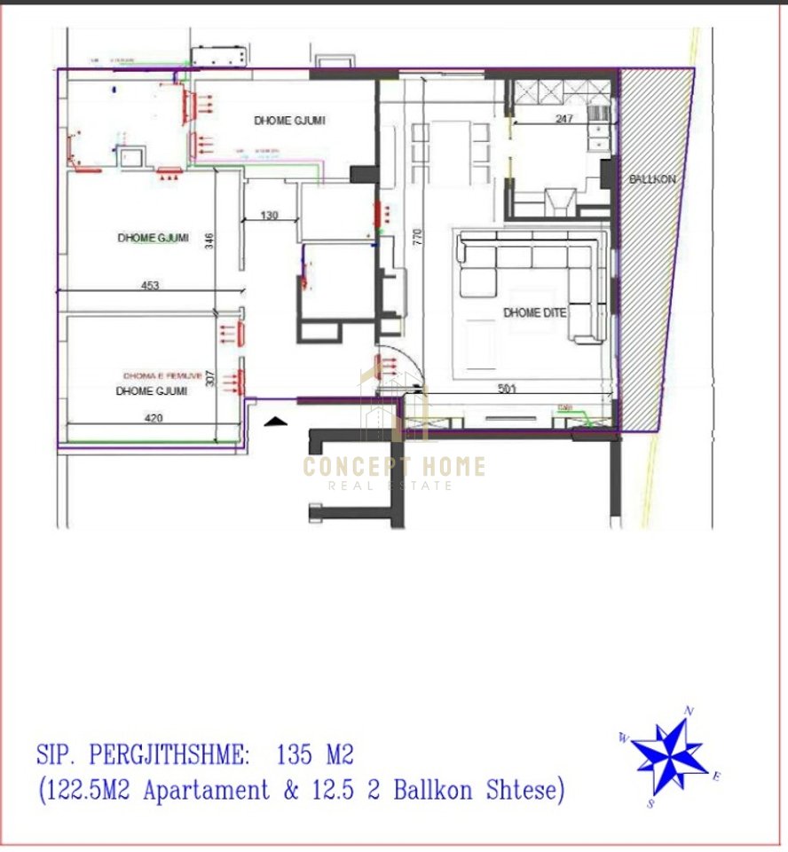 Shitet apartament 3+1 prane 21 Dhjetori
