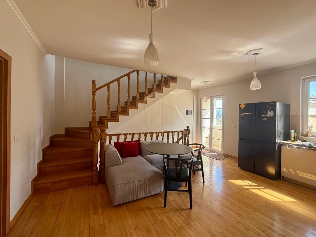 A triplex apartment is for rent in Sauk.