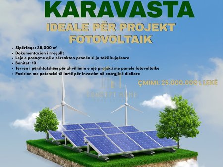 Shitet toke per panele diellore ne Karavasta