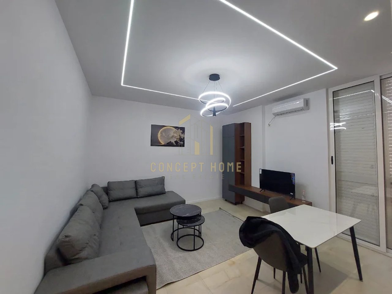 Apartment 1+1 for rent at Kodra Diellit/Price: 55,000 lek/month