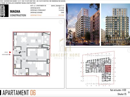 Shitet apartament 2+1+2 ne Astir