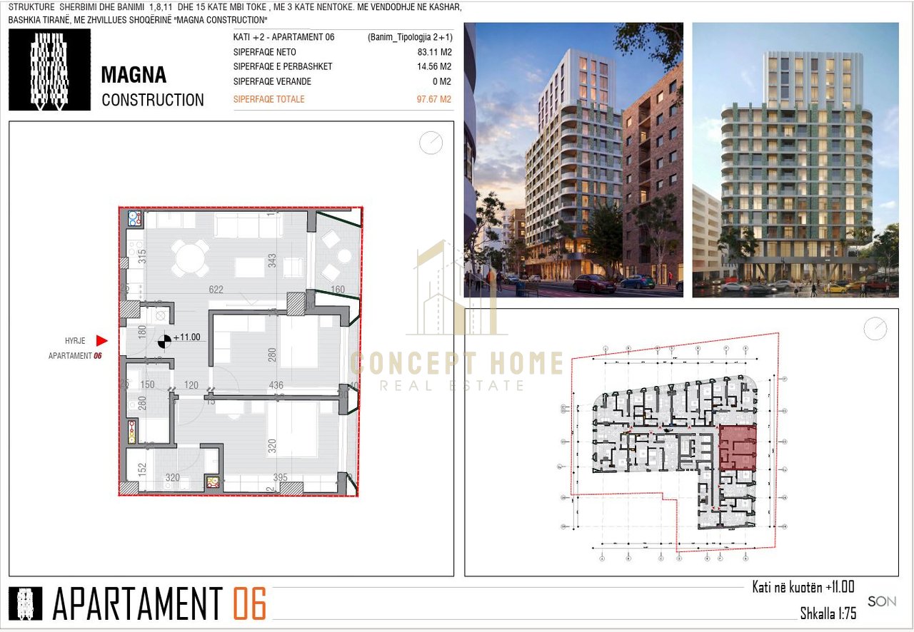 Shitet apartament 2+1+2 ne Astir