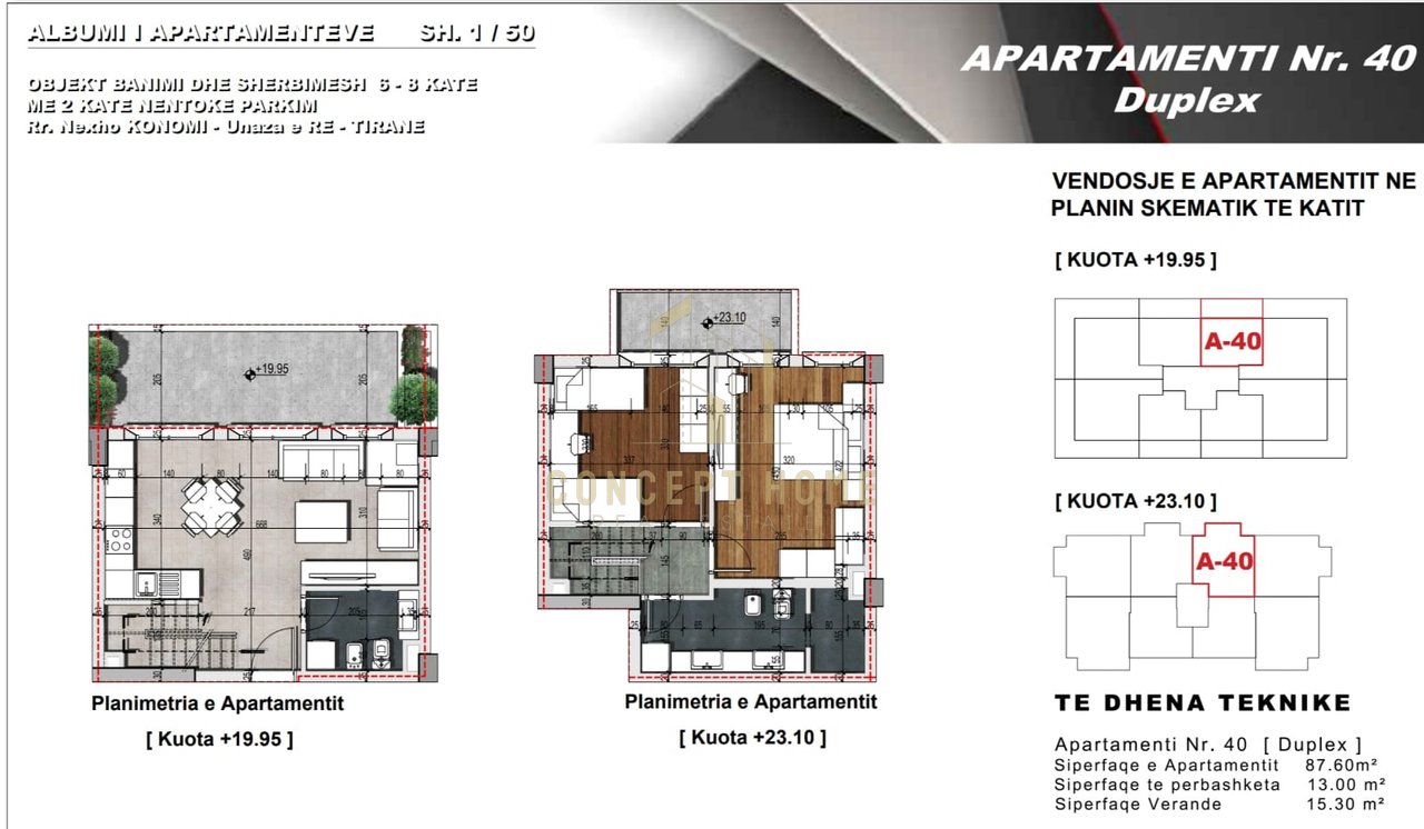 Apartment 2+1 (duplex) for sale at Green City