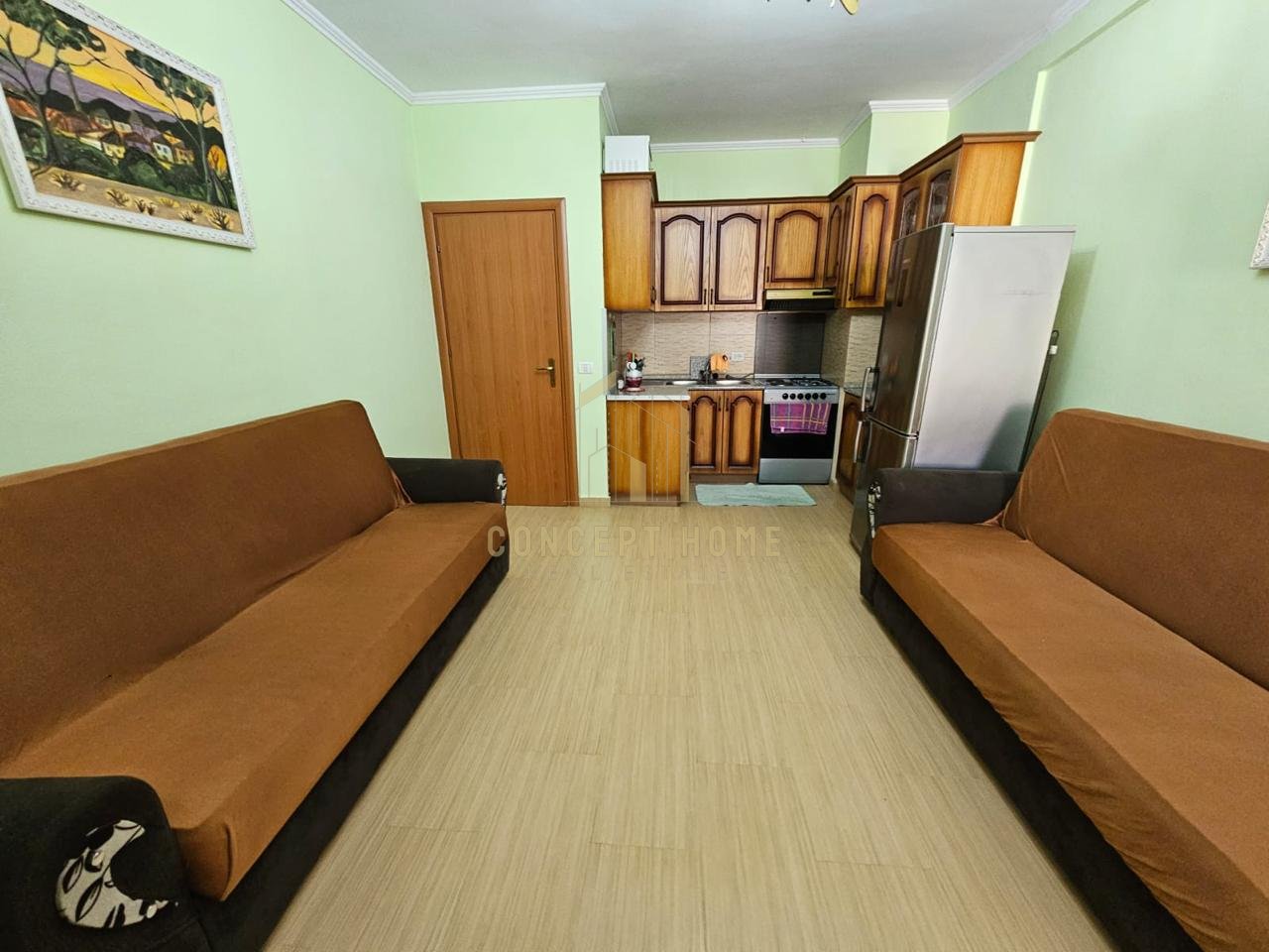 Shitet apartament 1+1+verand ne Golem/80,000 euro