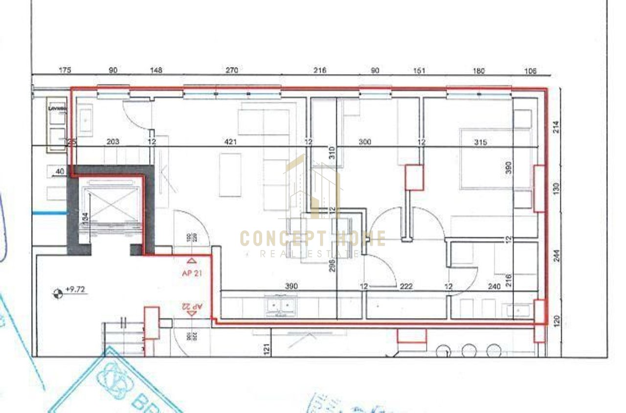 Apartament 2+1 Për Shitje në Rruga e Elbasanit, Tiranë - 168,750€ | 97 m²