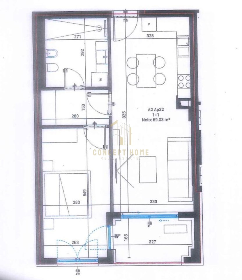 1+1 Apartment For Sale in Dhermi, Tirana - €260,672 | 81.46 m²