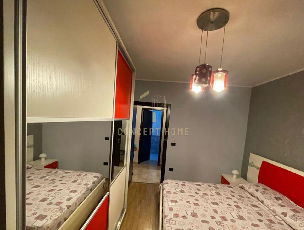 A 2+1+2 apartment is for rent on Qemal Stafa Street.