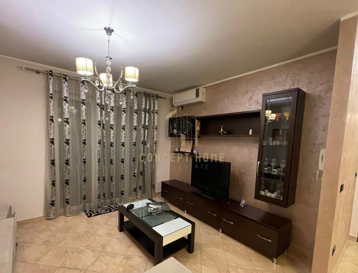 A 2+1+2 apartment is for rent on Qemal Stafa Street.