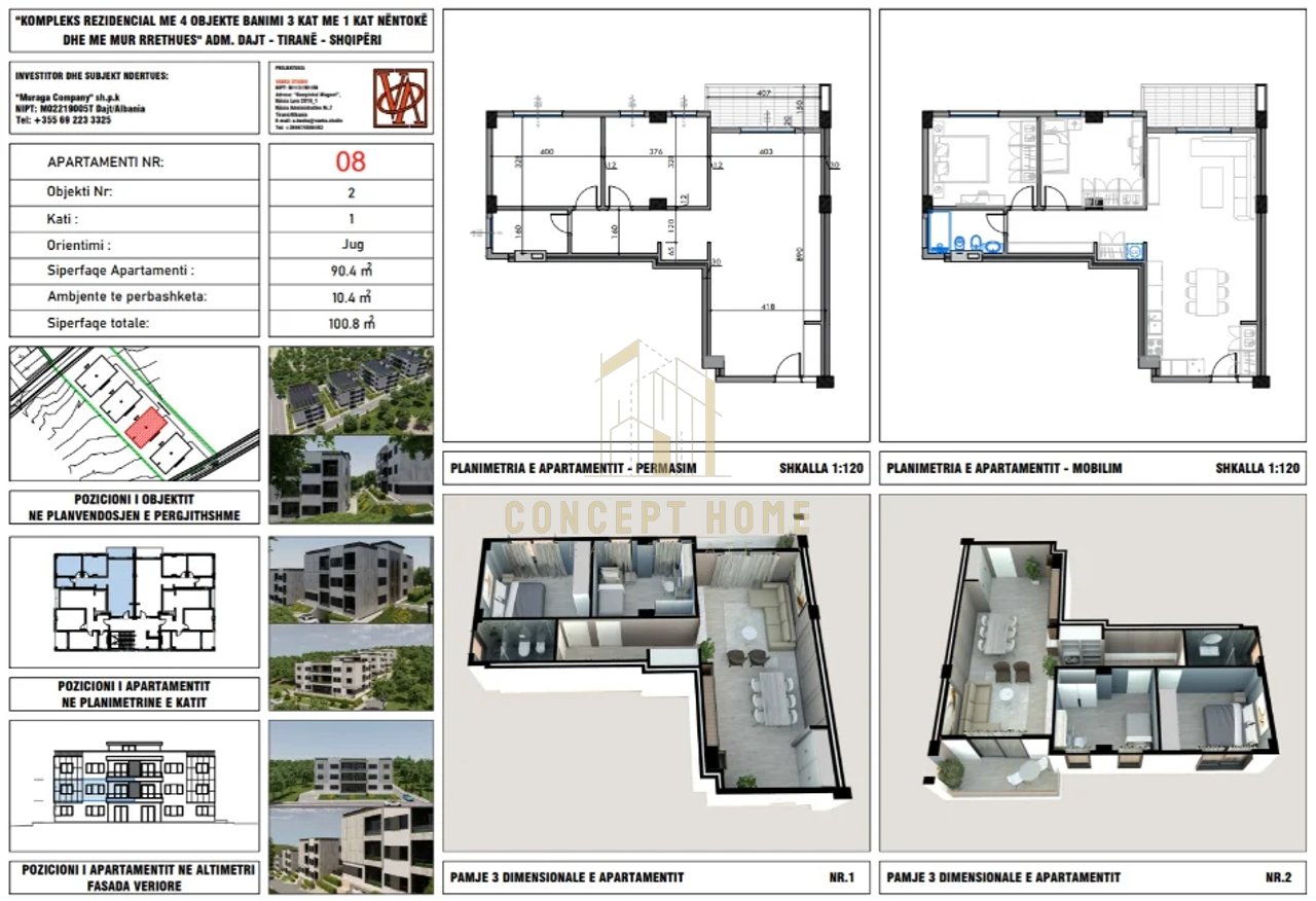 Apartment 2+1 for sale in Fresk (Dalip Topi Street)

