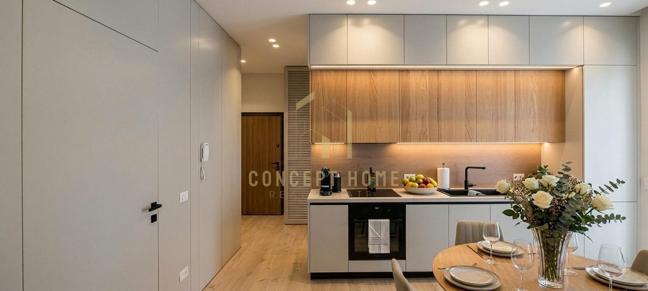 A 1+1+P apartment is for rent at Kodra e Diellit.