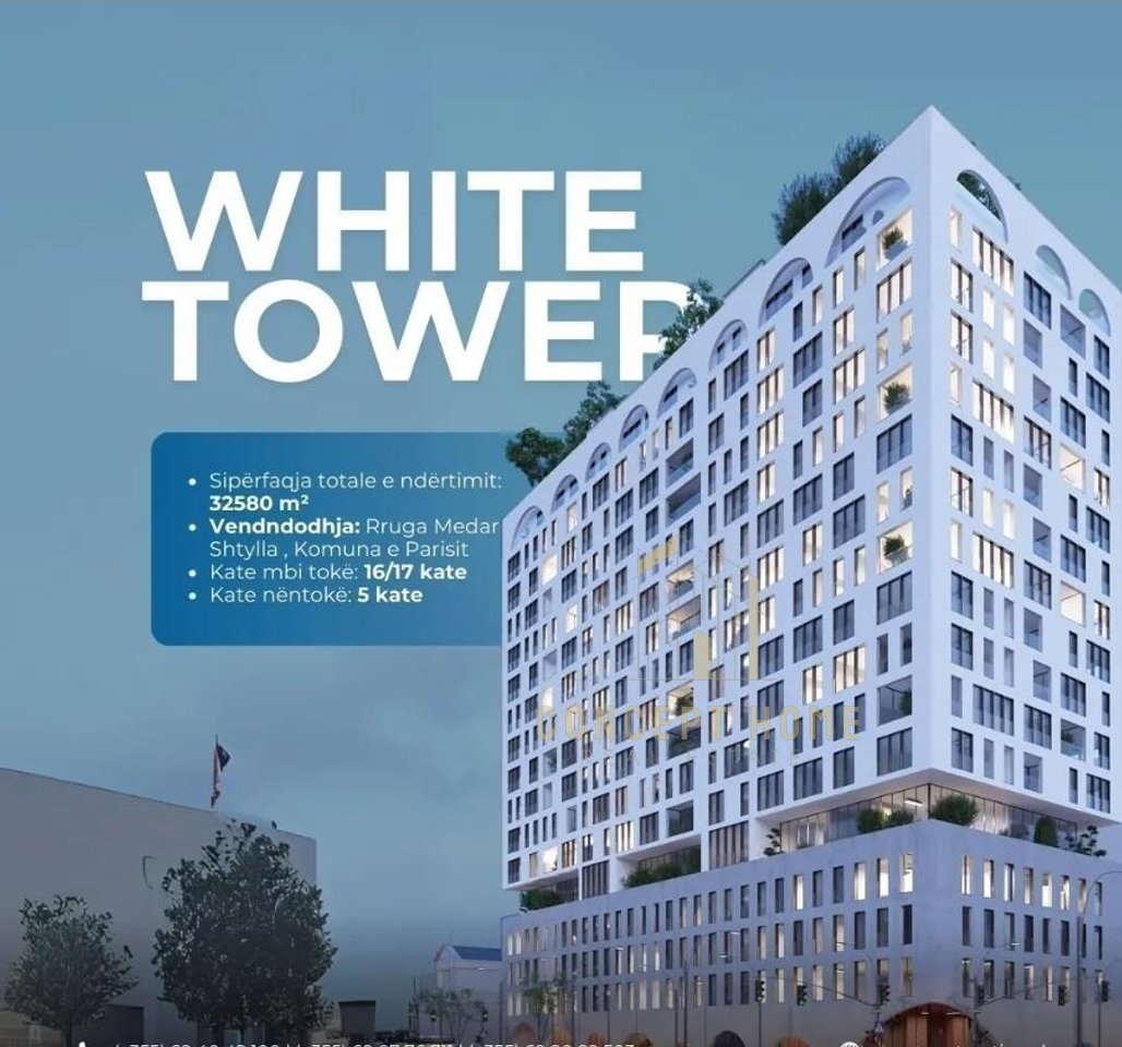 Shitet apartament 2+1+2 Komuna e Parisit. (White Tower)