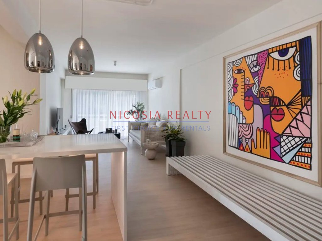 A 2-bedroom apartment is available in Agioi Omologites