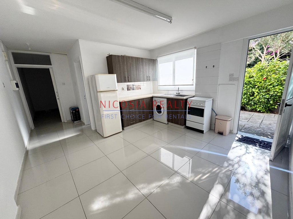 A 1-bedroom apartment on the ground floor is available in Kaimakli.