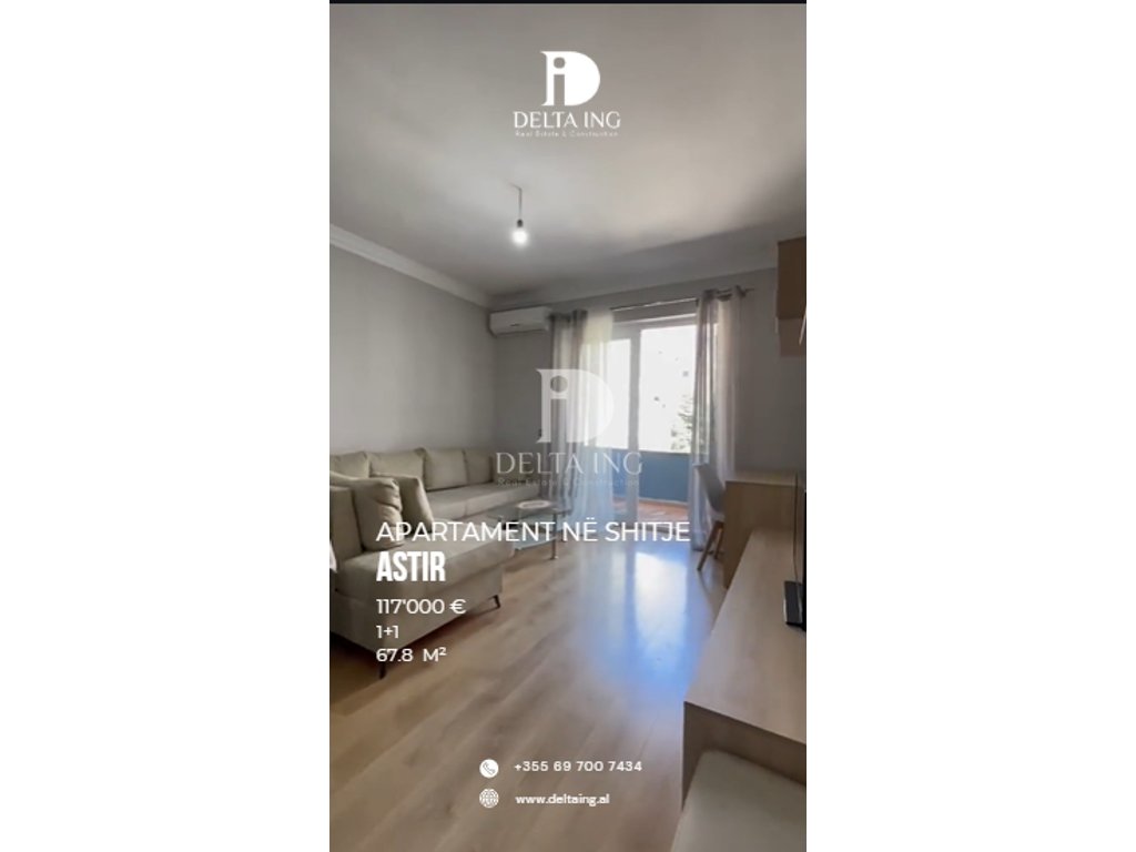 Shitet apartament 1+1 në Astir – Organizim funksional