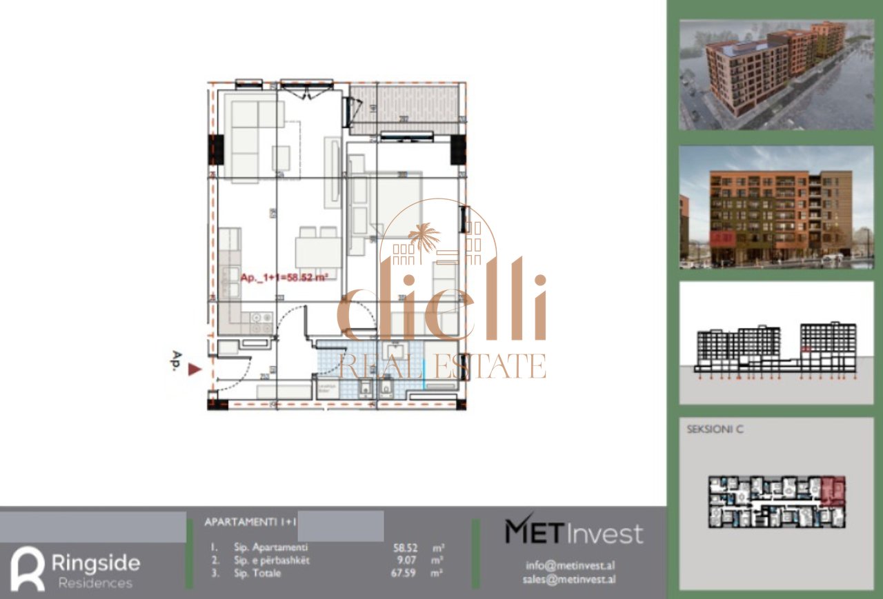 Appartamento 1+1 in Vendita presso RingSide Residence Paskuqan