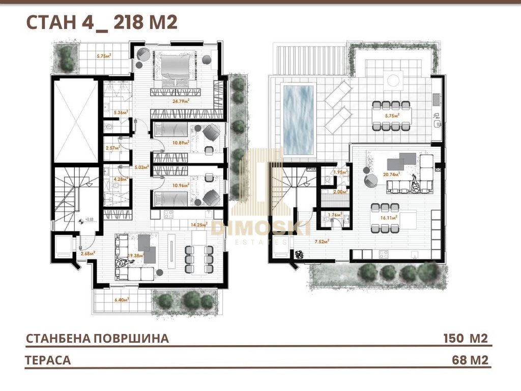 Пржино - Нов Стан Со Двор и Паркинг | 218м²