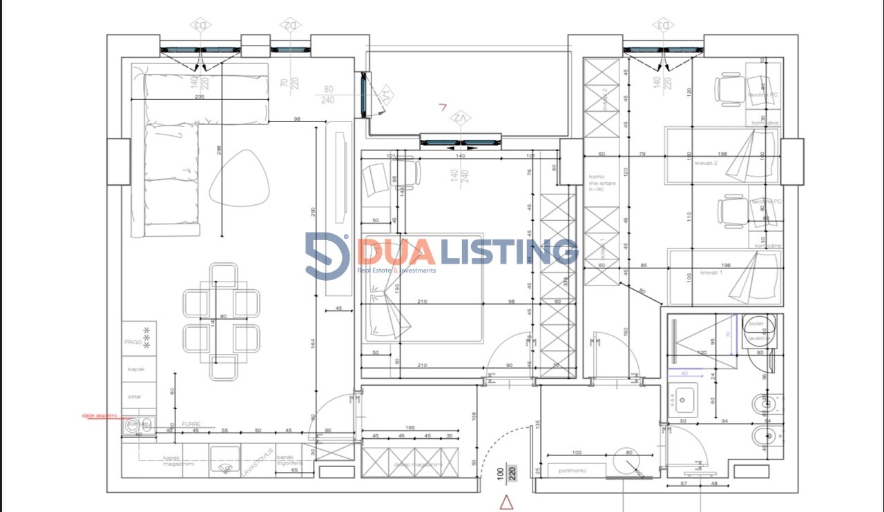 🏡 Apartament 2+1 për shitje – Paskuqan, Ringside Residence