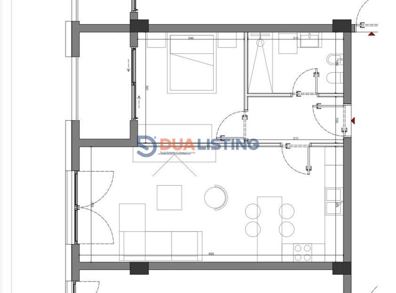 Shitet Apartament 1+1+ post parkimi ne Sun Palase, Dhermi.