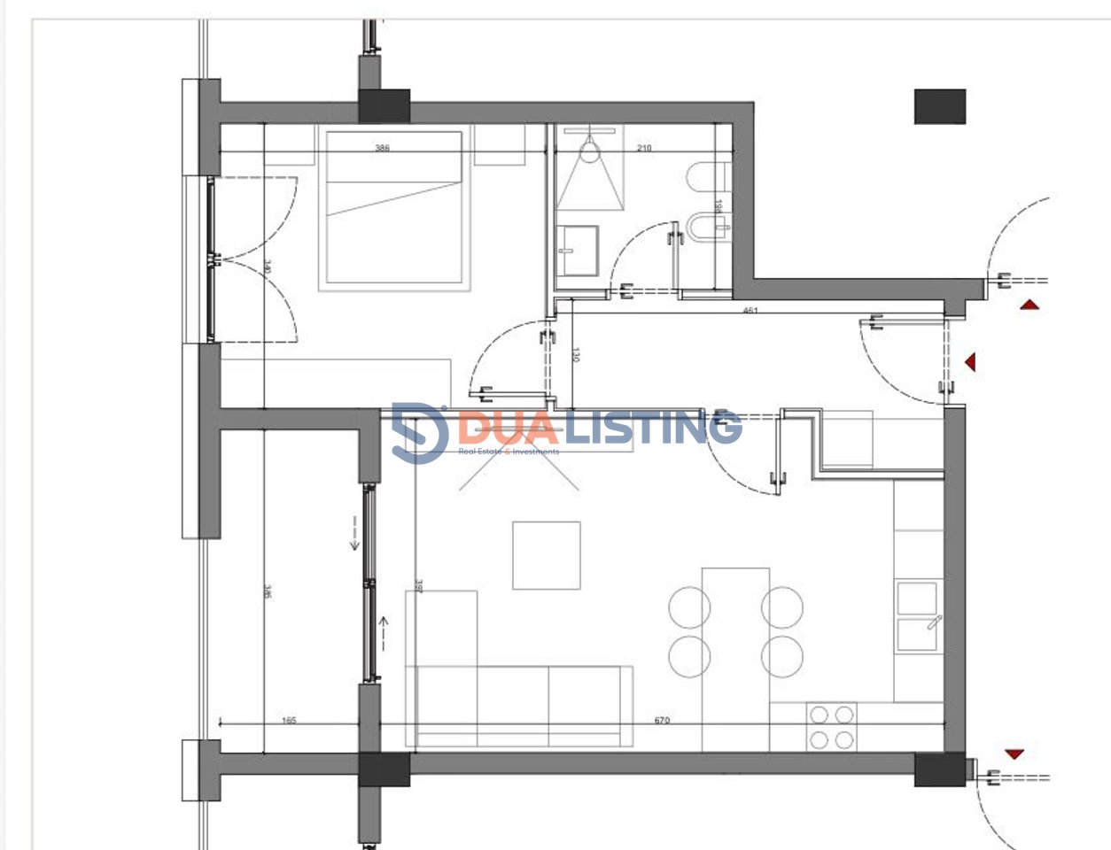 Shitet Apartament 1+1+ post parkimi ne Sun Palase, Dhermi.