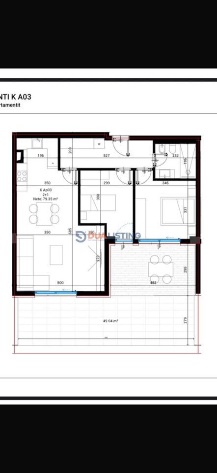 SHITET APARTAMENT 2+1 NE DRIMADHES VILLAGE SQUARE ME PAMJE !!
