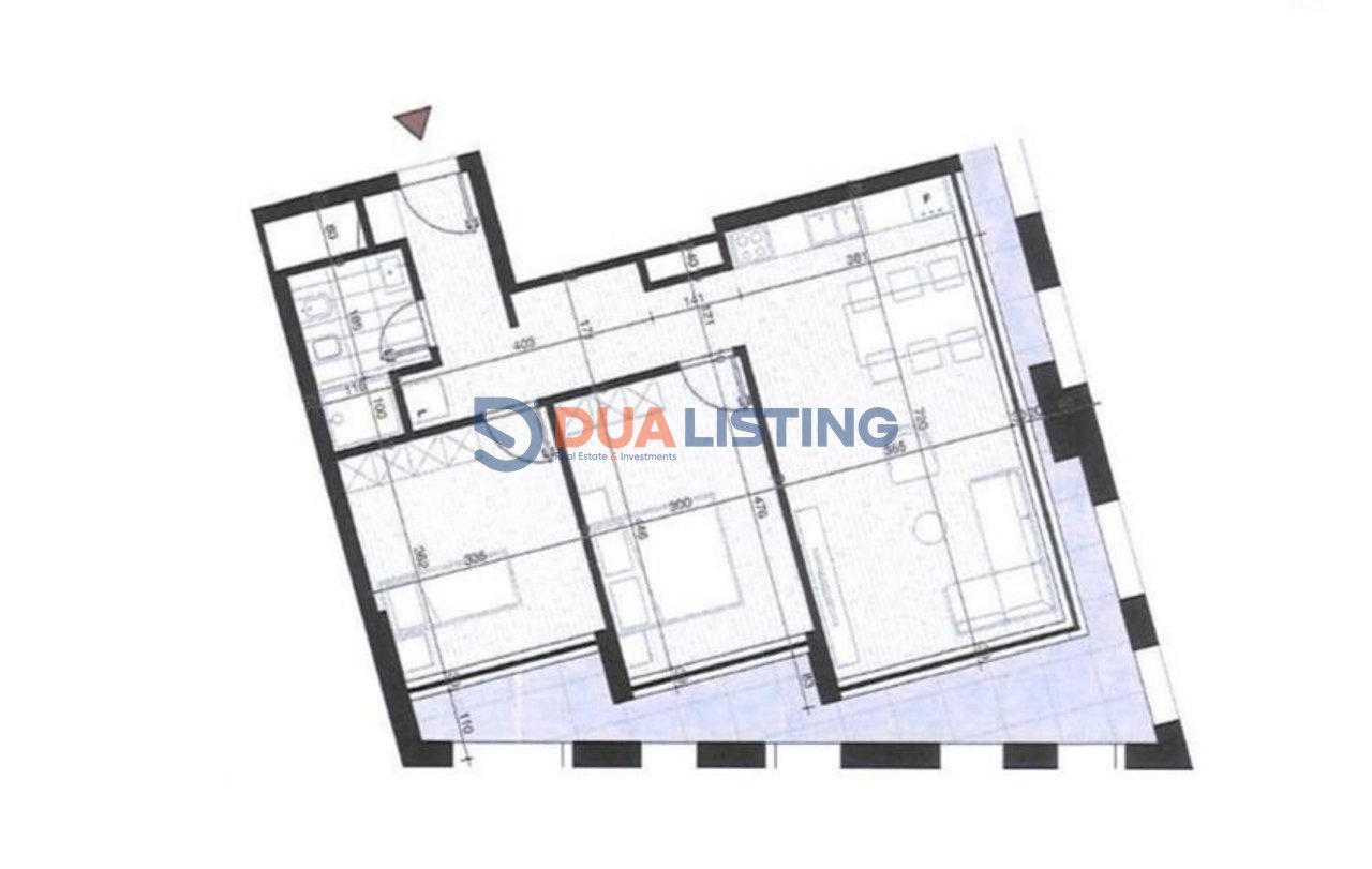 Tirana New Boulevard Tower, Apartament 2+1 per shtije! Kulla 39-kate!