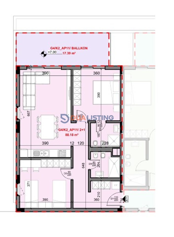 2+1+2 apartment for sale at Grow Green in Old Sauk, Tirana!!