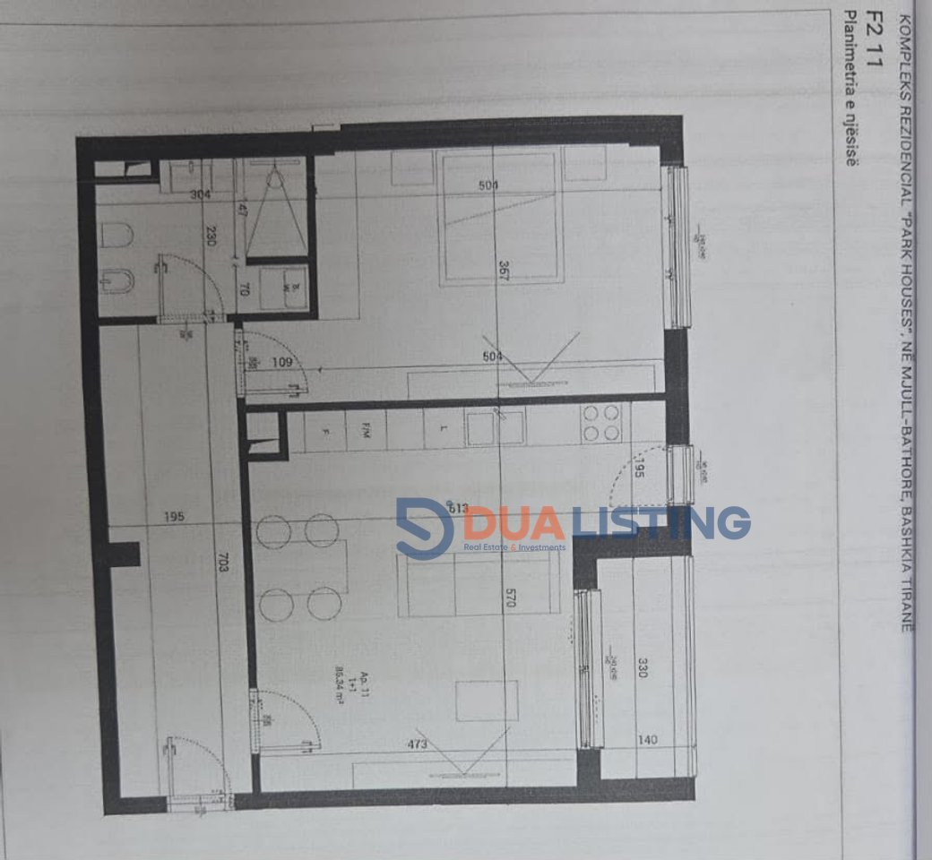 🏡 Apartament 1+1 për Shitje – Mjull-Bathore | Park Houses
