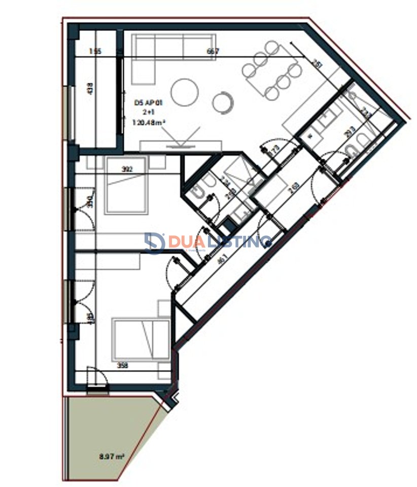 Shitet Apartament 2+1 ne Sun Palase, Dhermi!