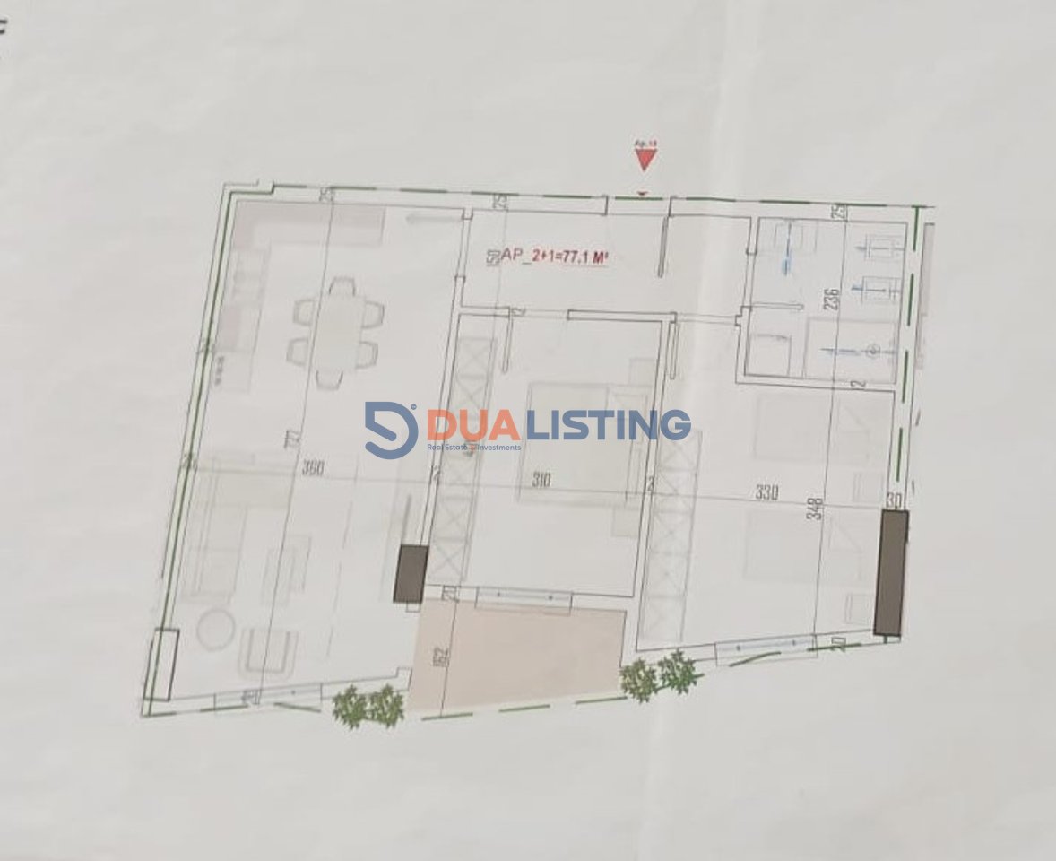 Apartament 2+1+ post parkimi per shitje ne Paskuqan!