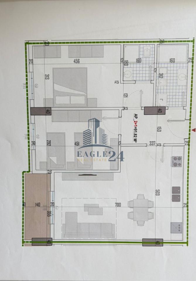 2+1+2 Apartment for Sale, "ARBOREA RESIDENCE" Institute, Opposite the Agricultural Institute Kamëz, roadside. 135,450€