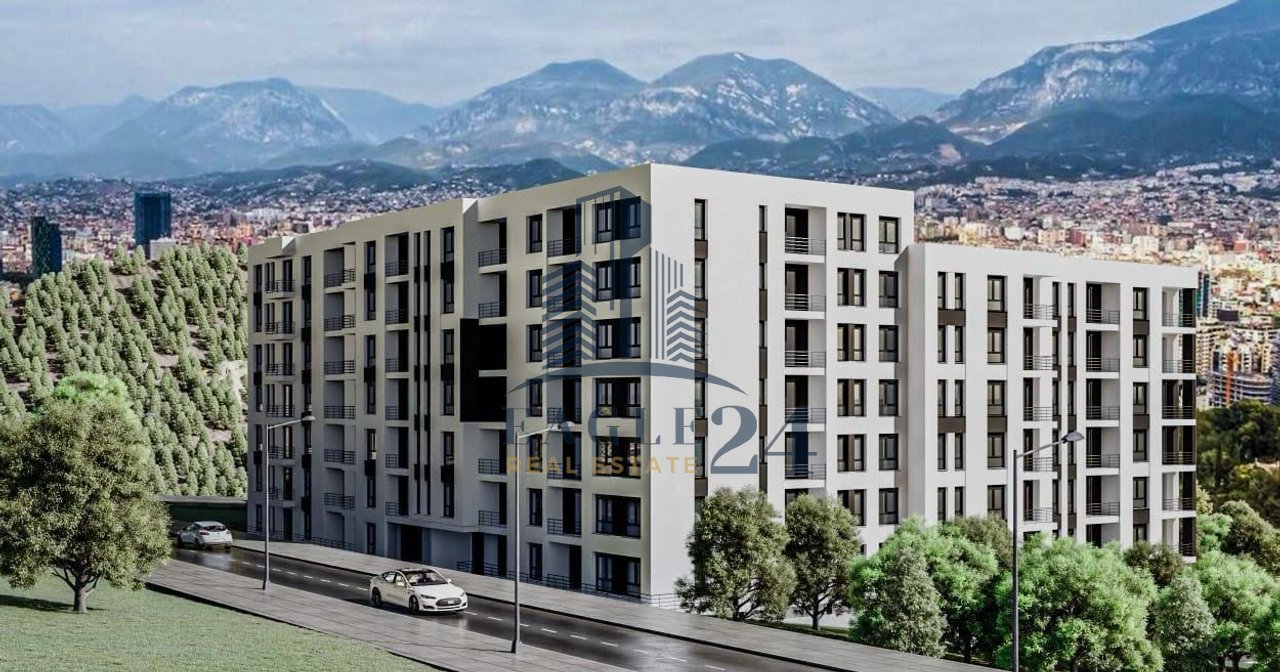 Apartament 1+1 në Shitje në "BELFIORE RESIDENCE 2" shumë pranë mbikalimit të Unazës së Re, në Paskuqan, Tiranë. 77'800€